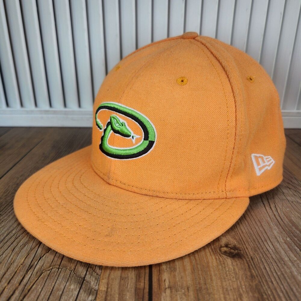 Arizona Diamondbacks New Era 59fifty Fitted Sz 7 3/4 Orange Baseball Hat Cap MLB